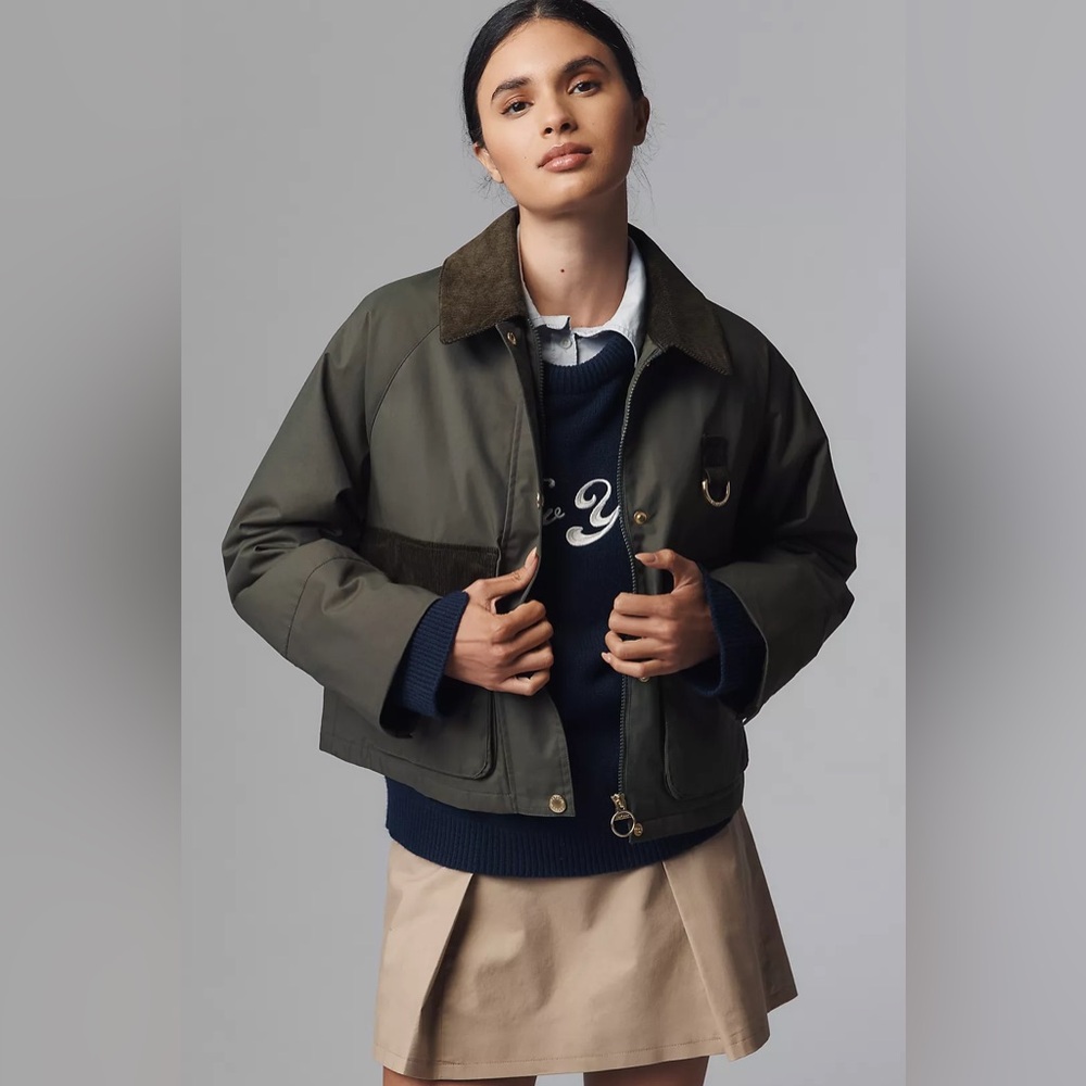 NWT Barbour Phoebe Cropped Jacket Size 4 US